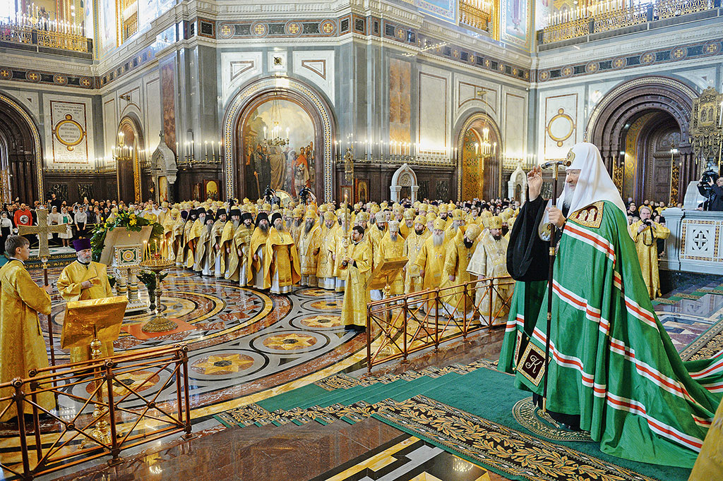 Патриаршее служение в девятую годовщину интронизации в Храме Христа Спасителя в Москве